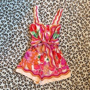 FARM Rio Colorful Floral Romper